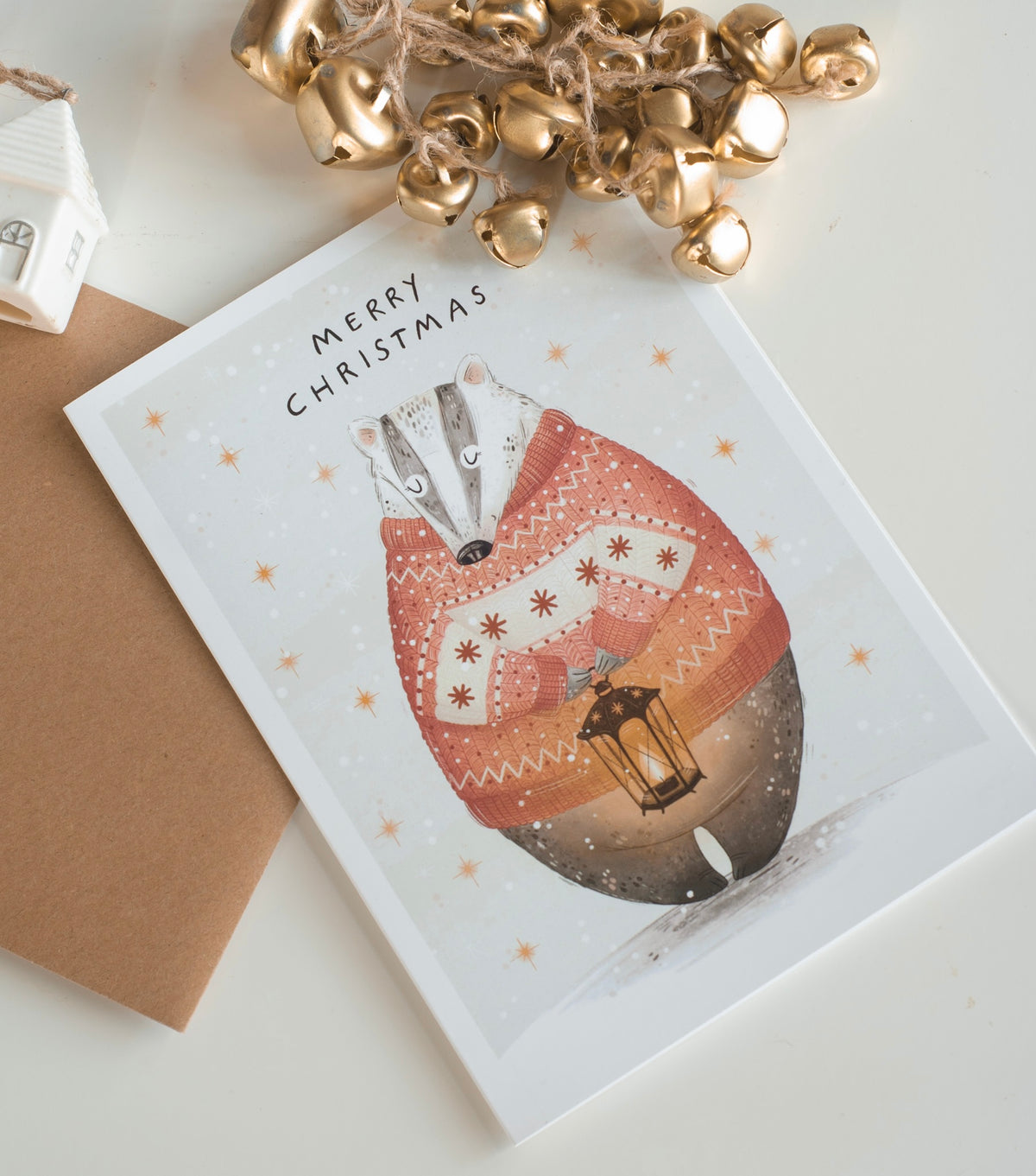 Christmas Badger Card
