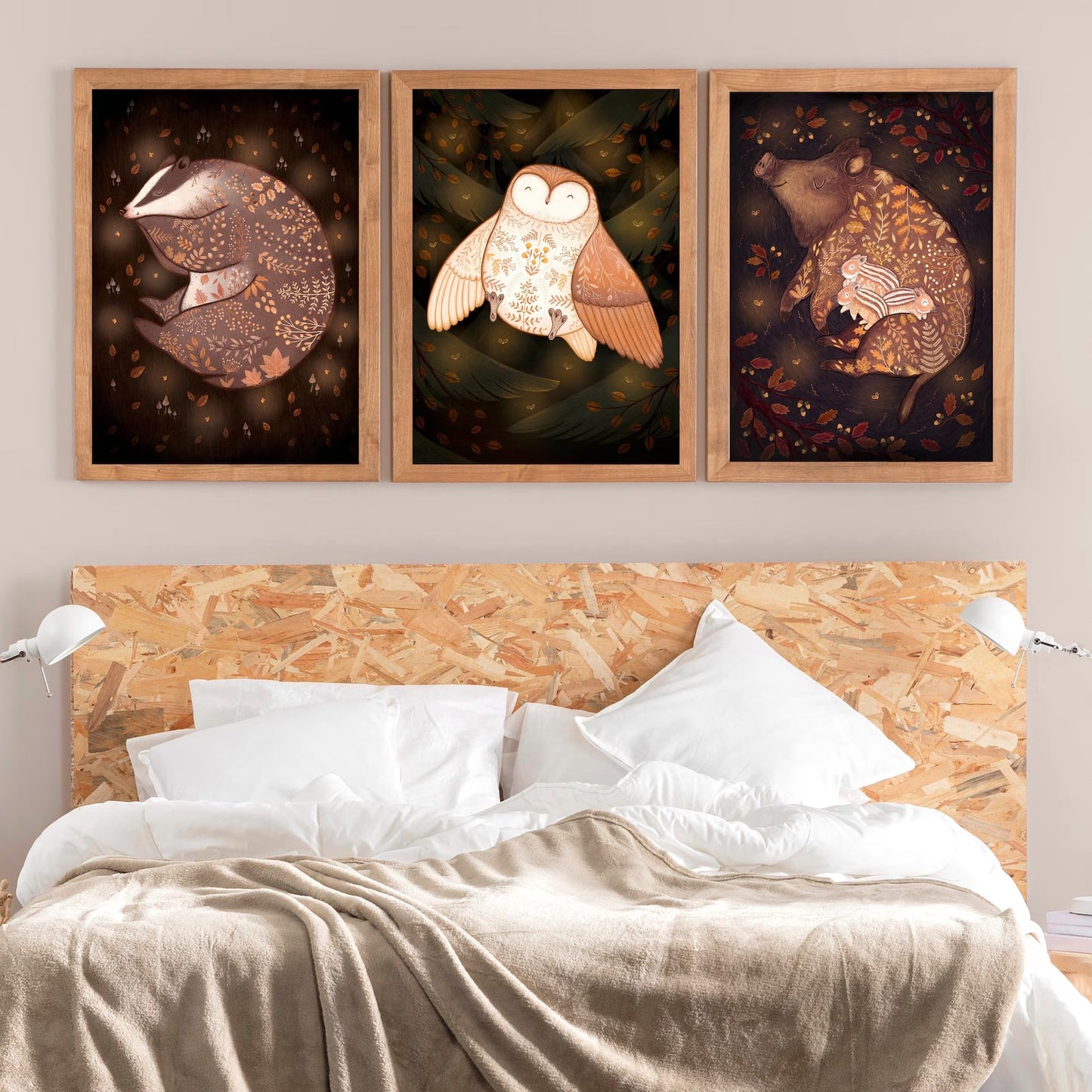 Sleeping Wild Boars Print