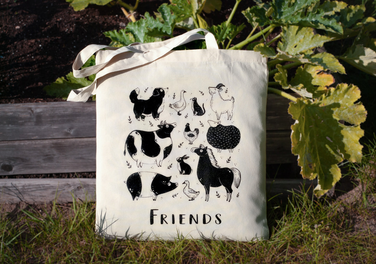 Friends / Food - Vegan Tote Bag