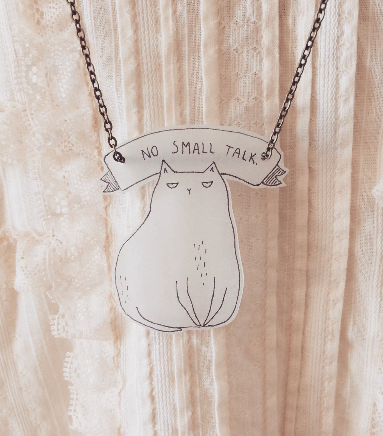 Wisiorek Kot - No Small Talk