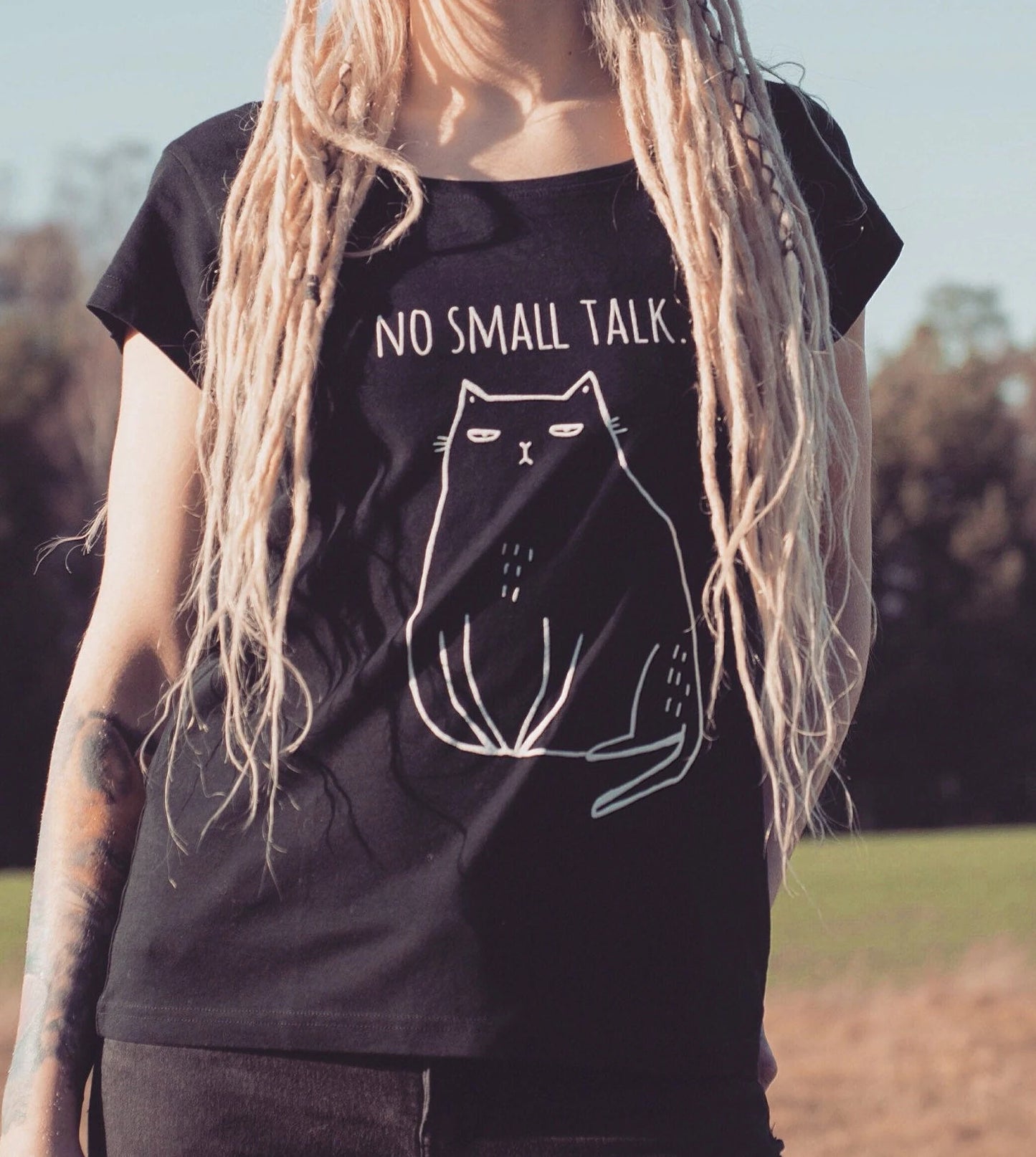 Koszulka Kot - No Small Talk.