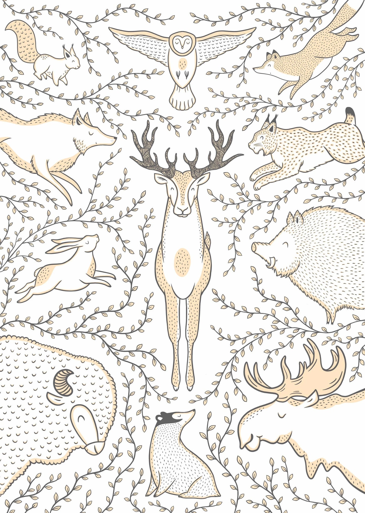 Woodland Animals Print