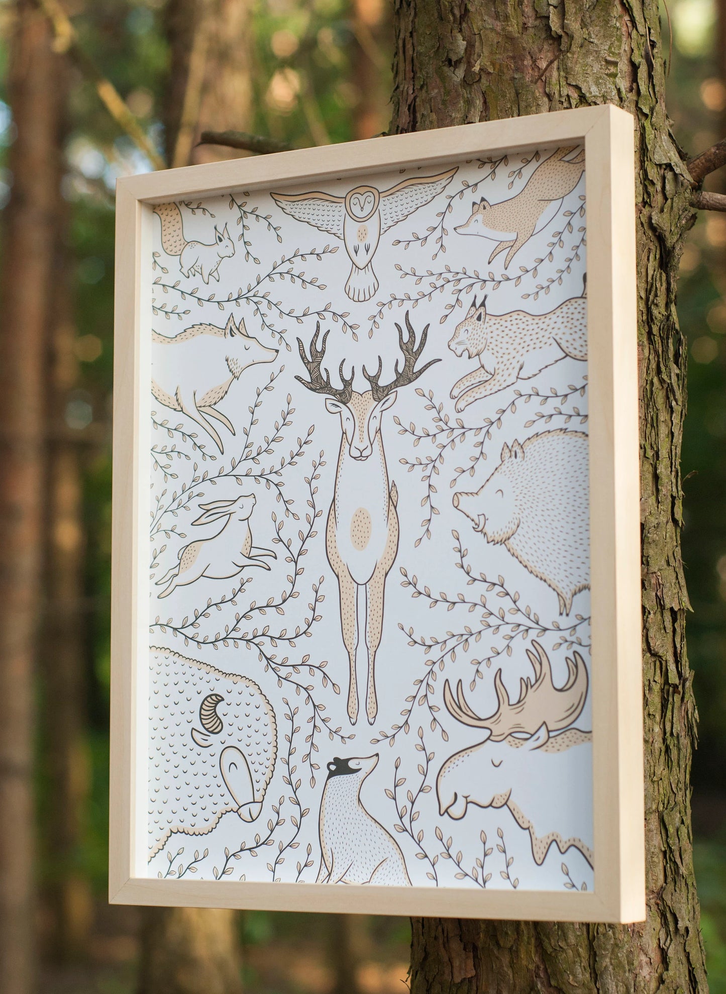 Woodland Animals Print