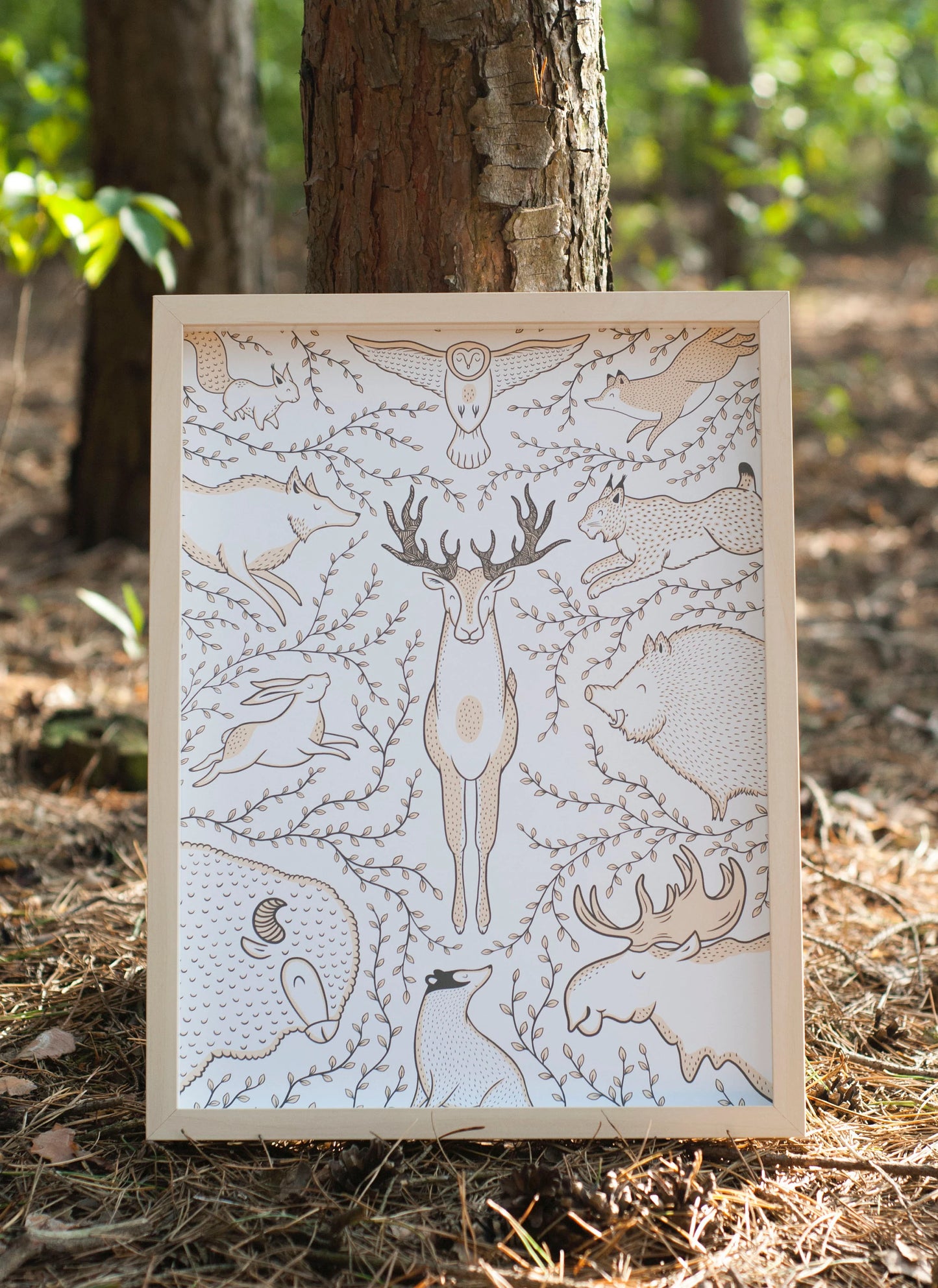 Woodland Animals Print