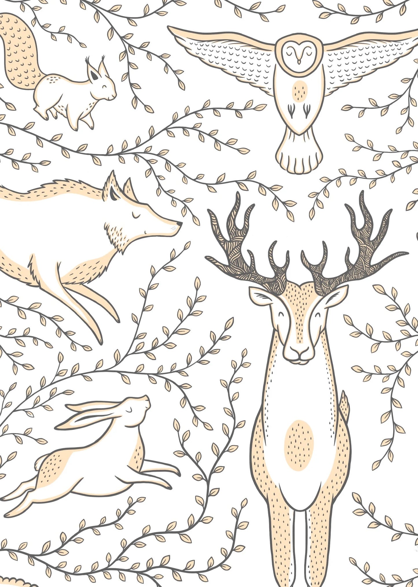 Woodland Animals Print