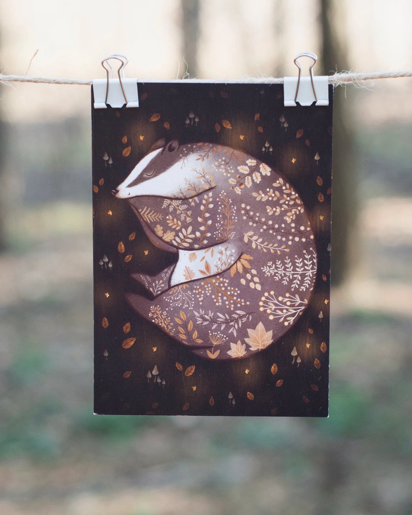 Sleeping Badger Card