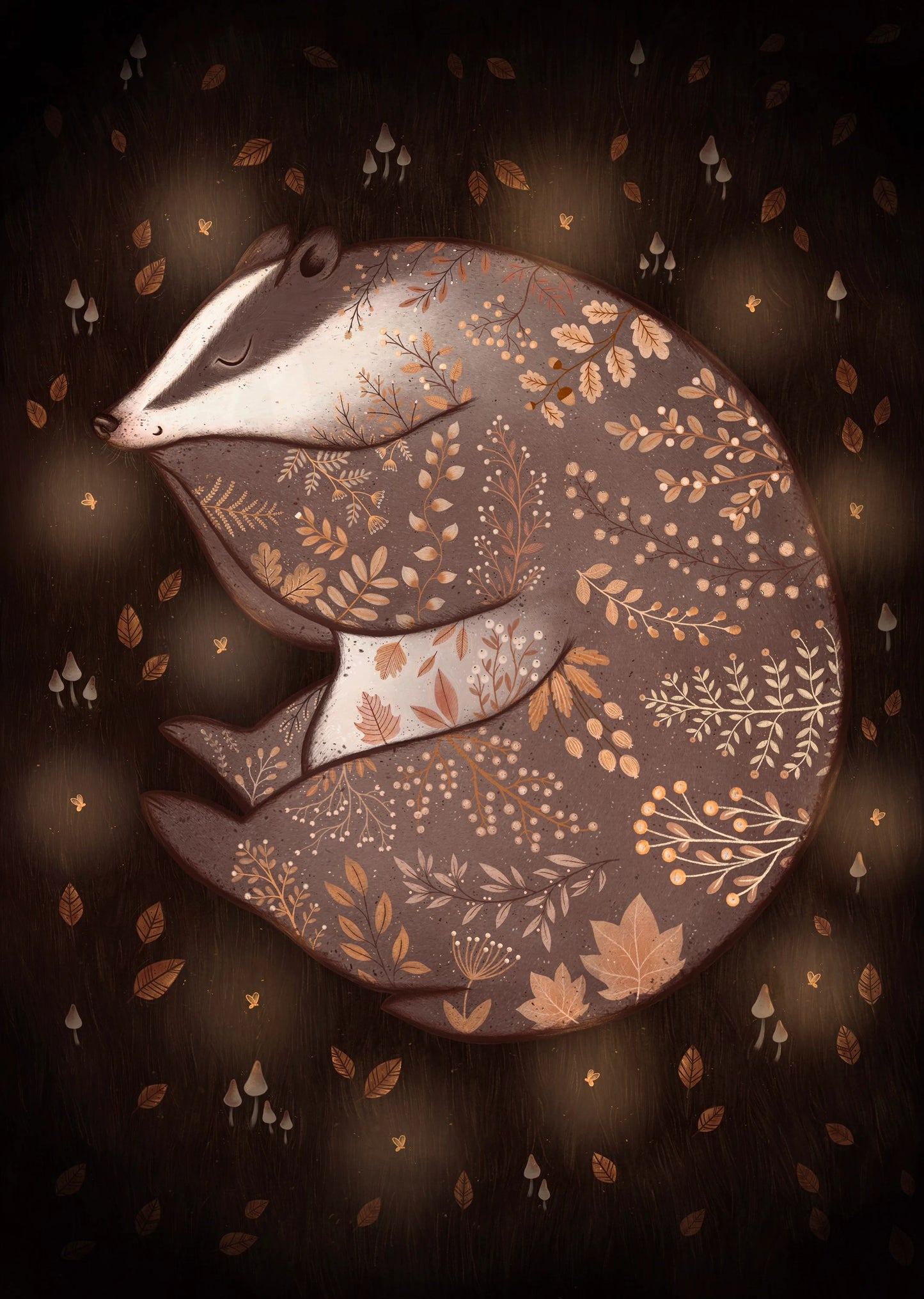 Sleeping Badger Card