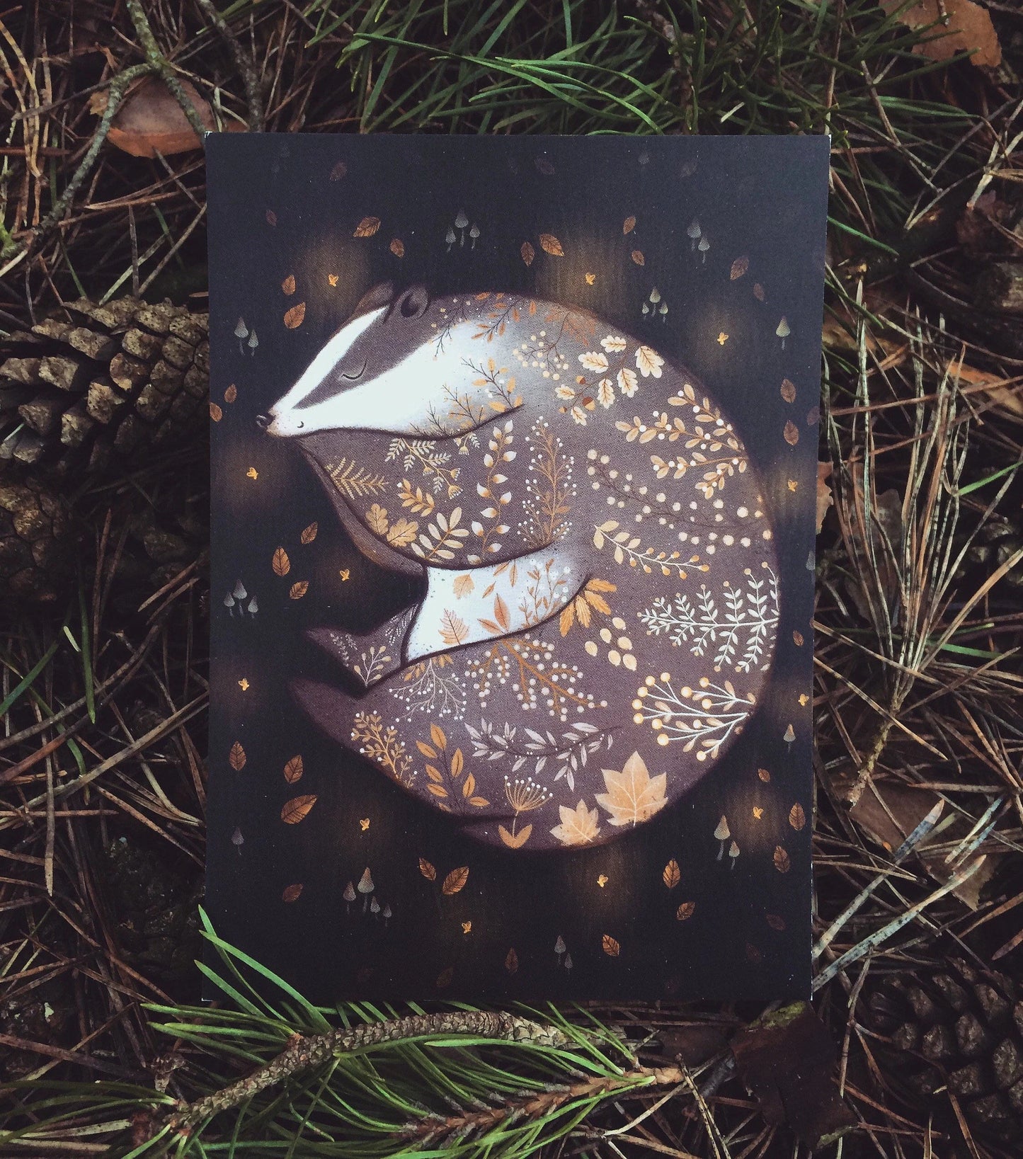 Sleeping Badger Card
