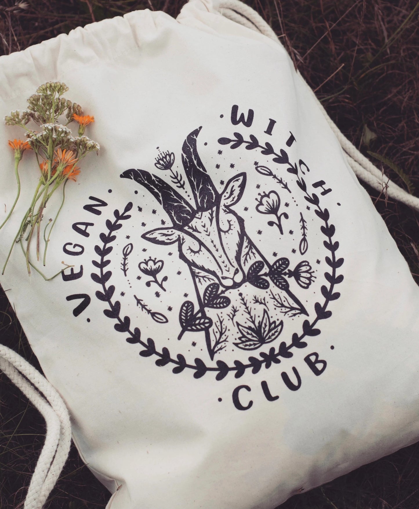 Vegan Witch Club - Drawstring Backpack