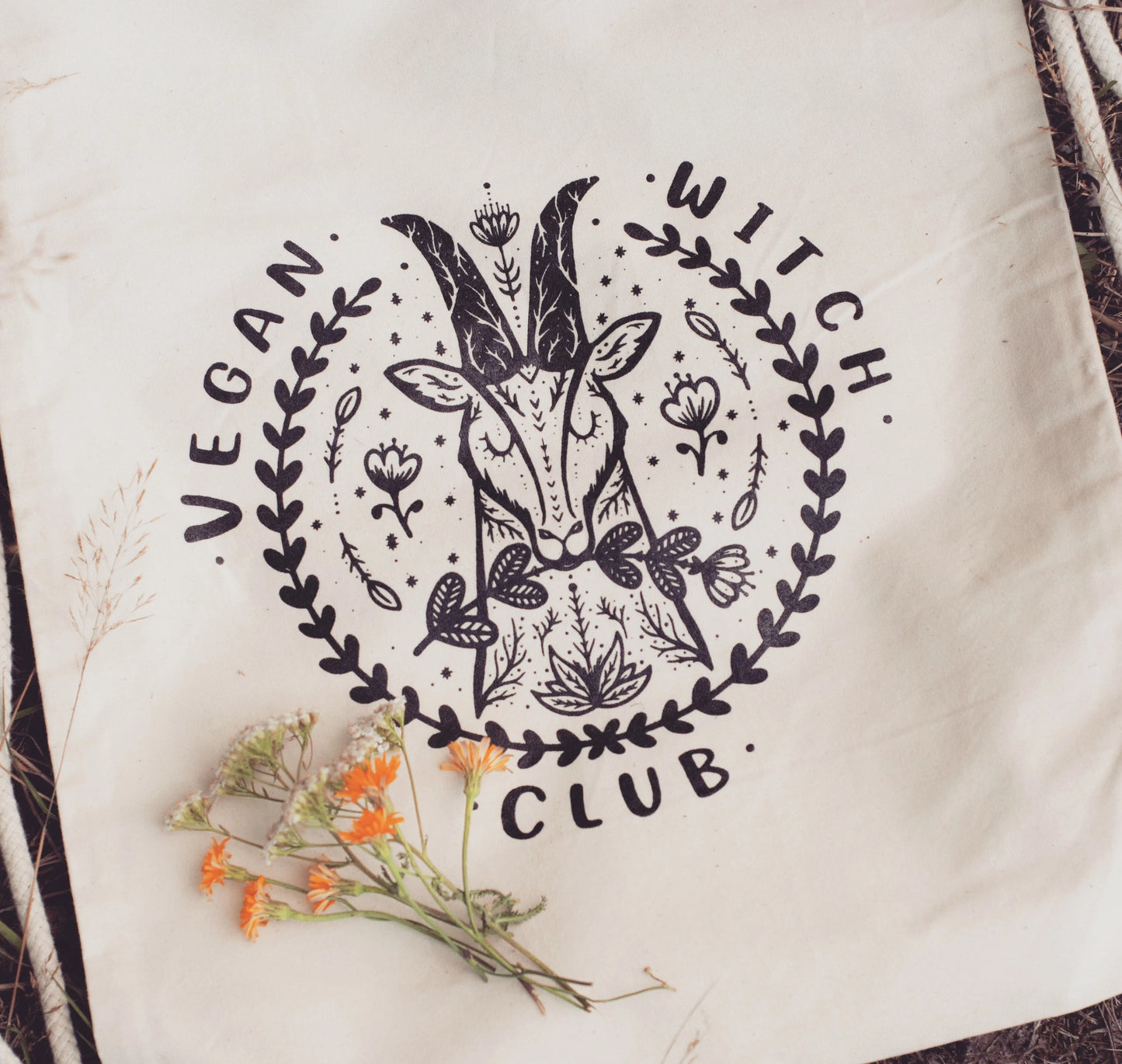 Vegan Witch Club - Drawstring Backpack
