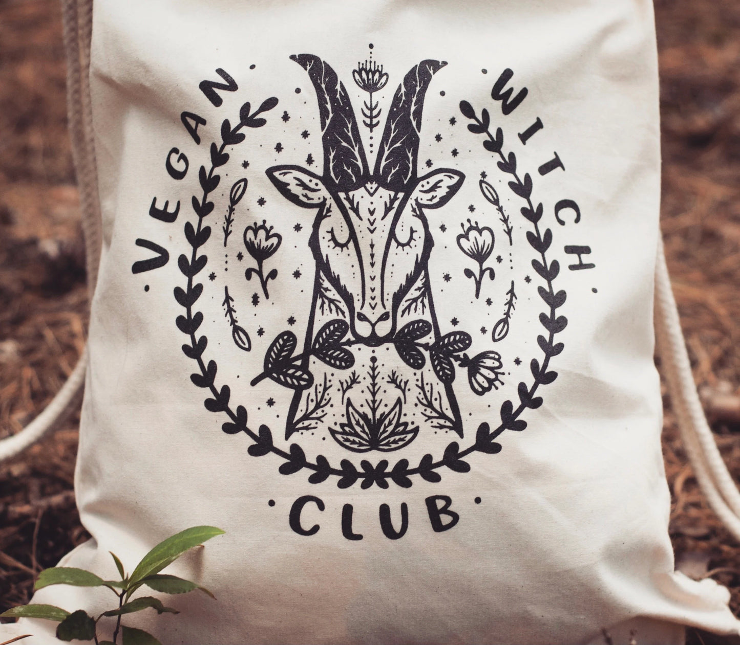 Vegan Witch Club - Drawstring Backpack