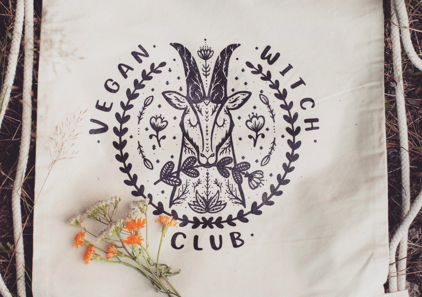 Vegan Witch Club - Drawstring Backpack