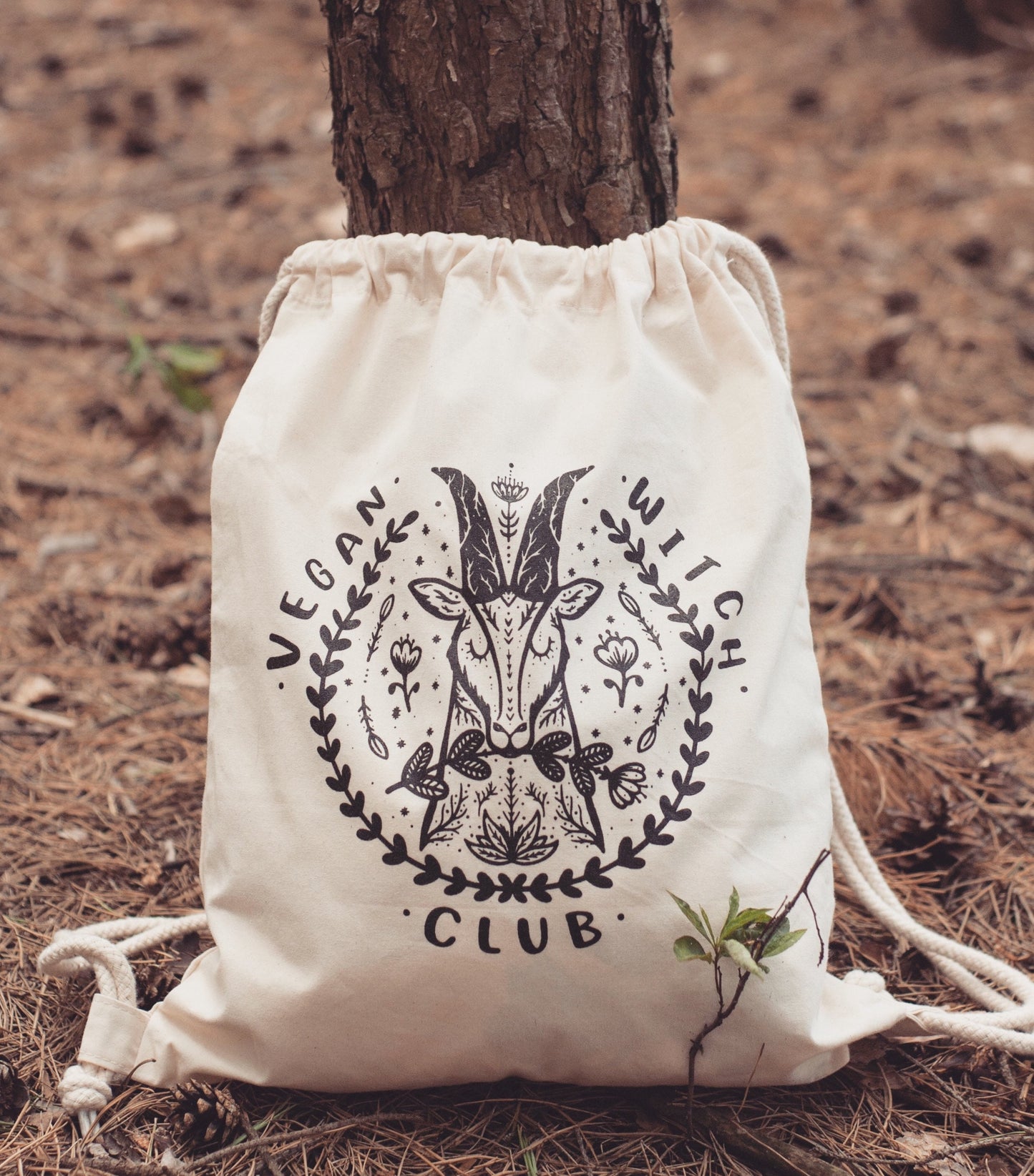 Vegan Witch Club - Drawstring Backpack