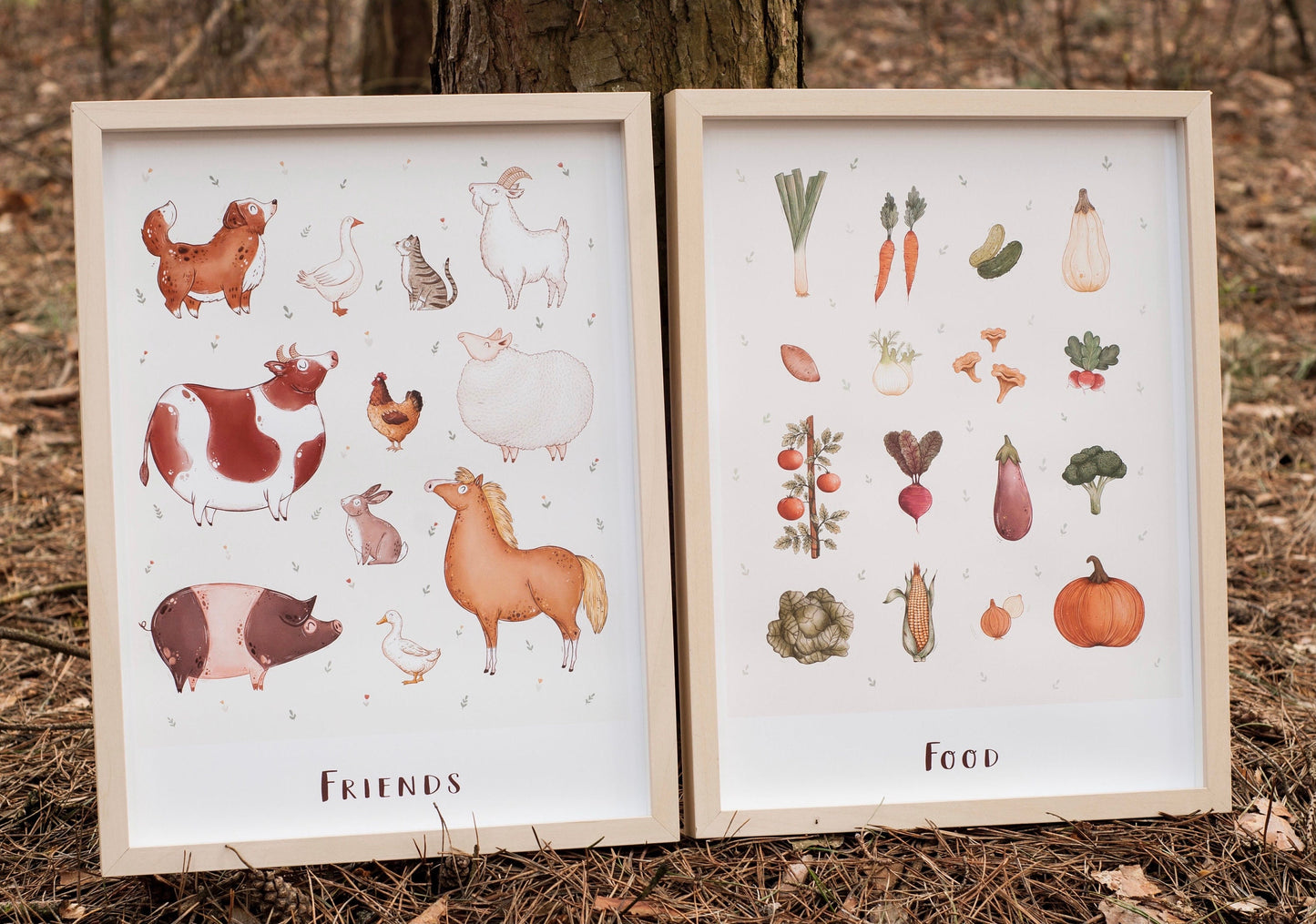 Plakat Wegański - Friends/Food