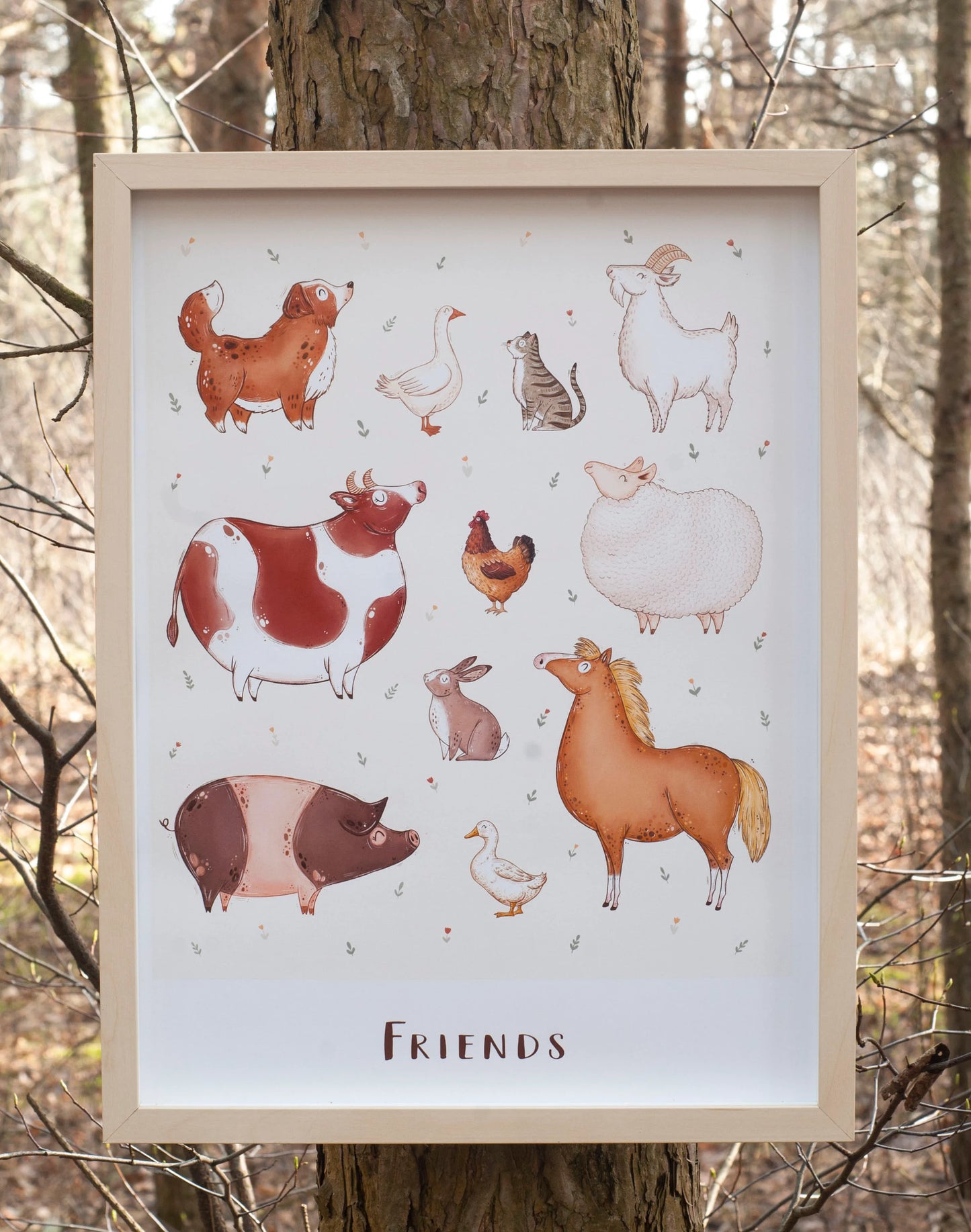 Plakat Wegański - Friends/Food