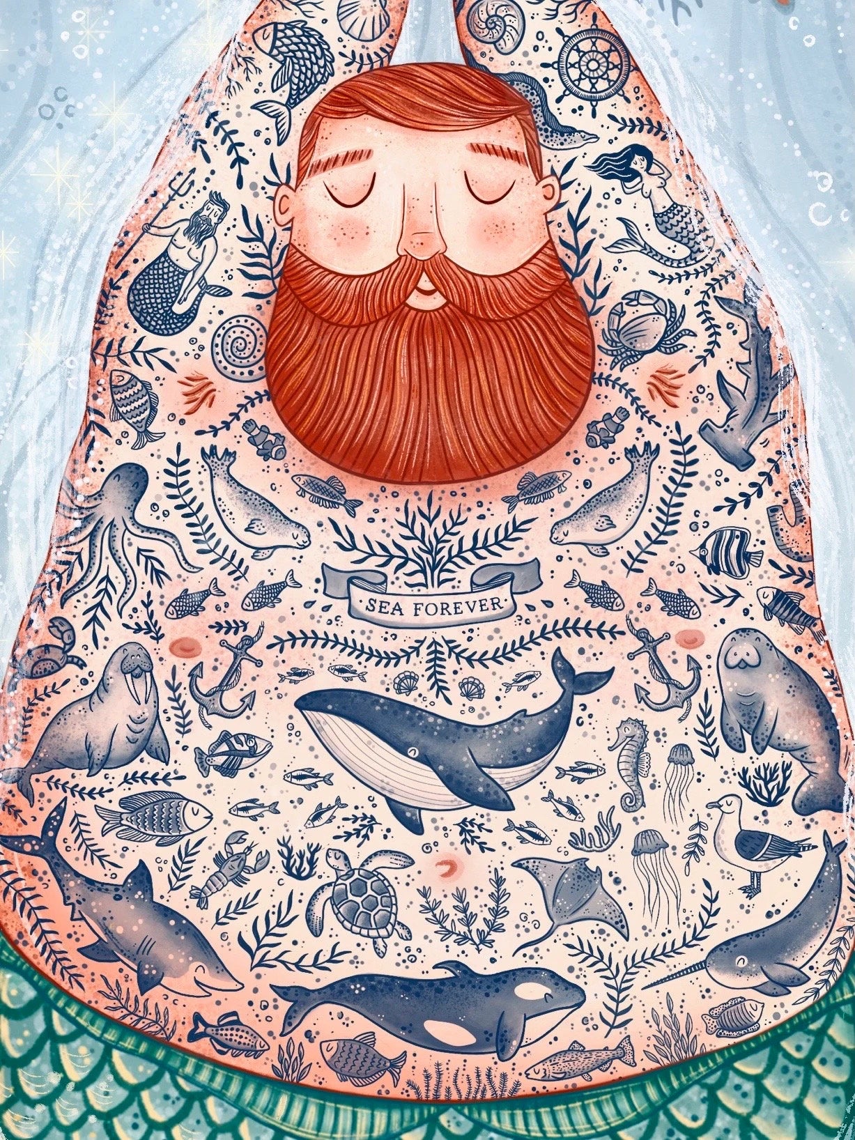 Plakat Pan Syren - Sea Lover
