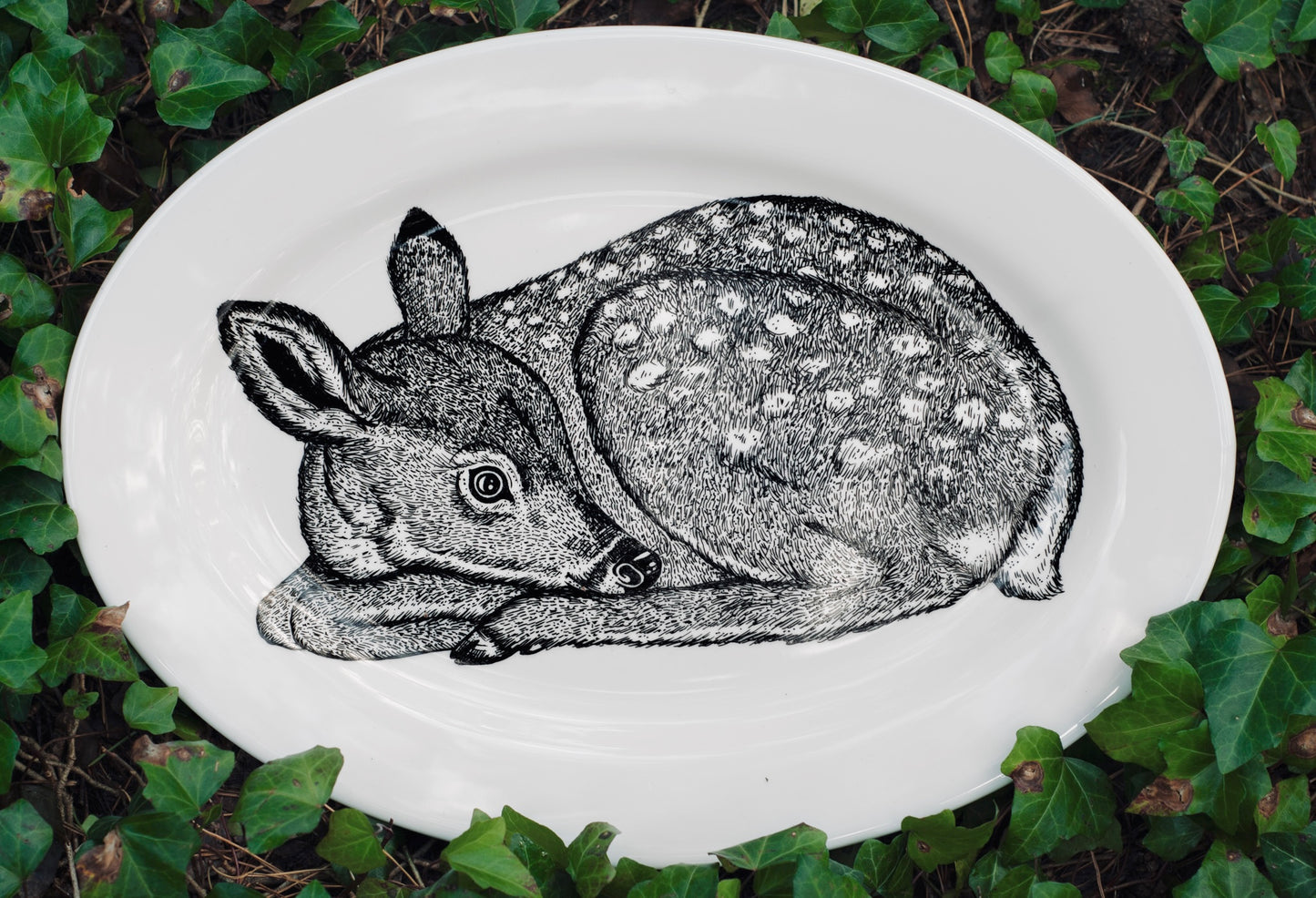Fawn Oval Plate