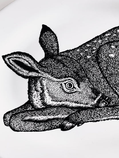Fawn Oval Plate