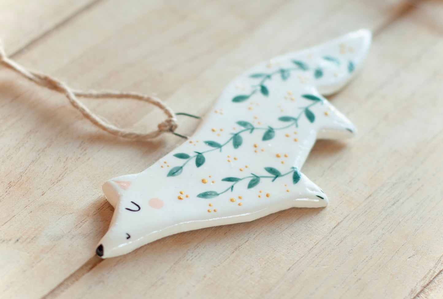 Arctic Fox - Hanging Ornament