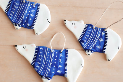 Polar Bear - Hanging Figurine
