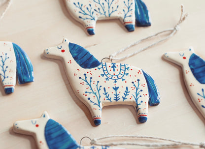 Folk Horse - Hanging Ornament