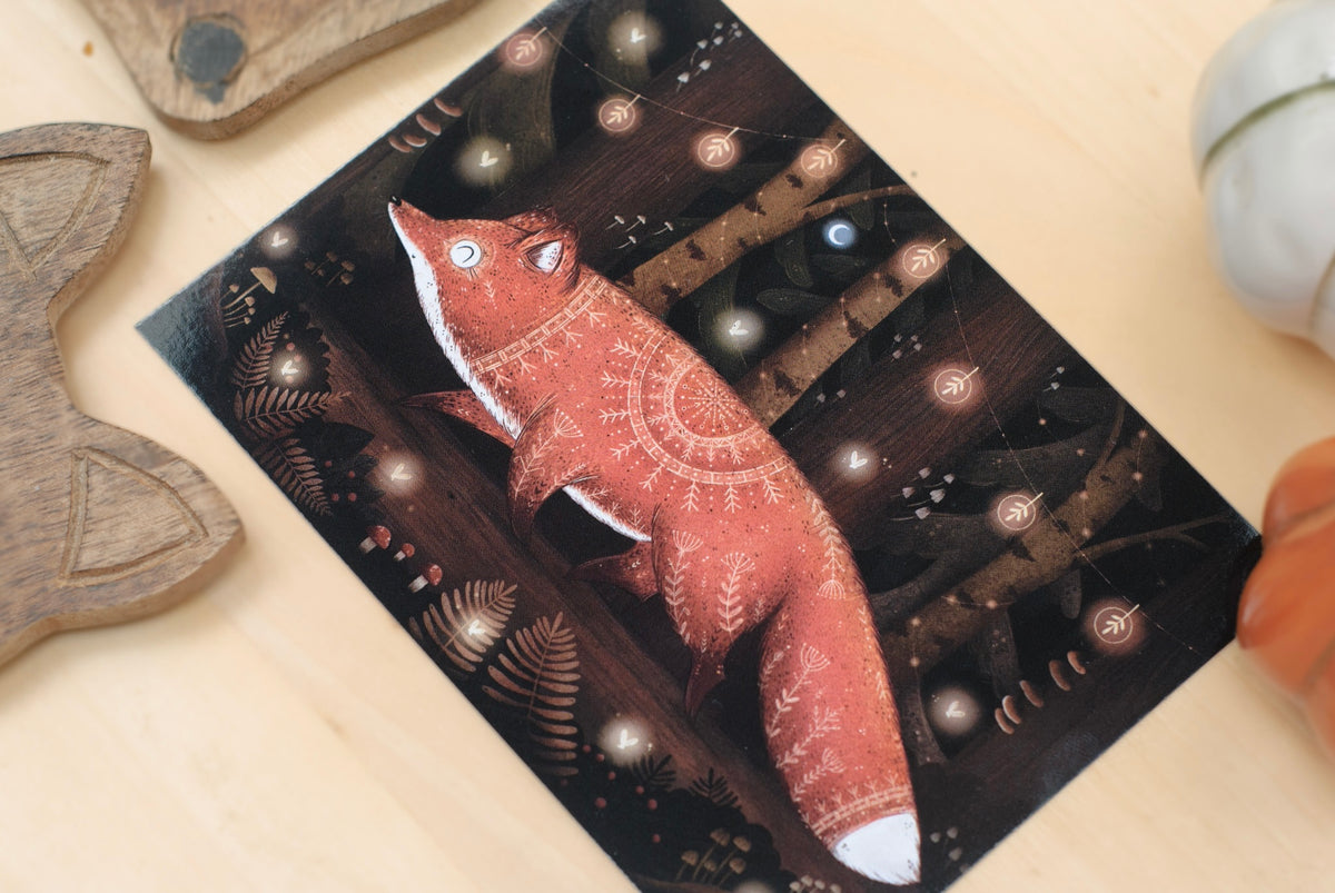 Night Fox Postcard