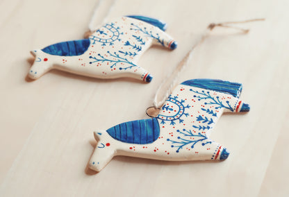 Folk Horse - Hanging Ornament