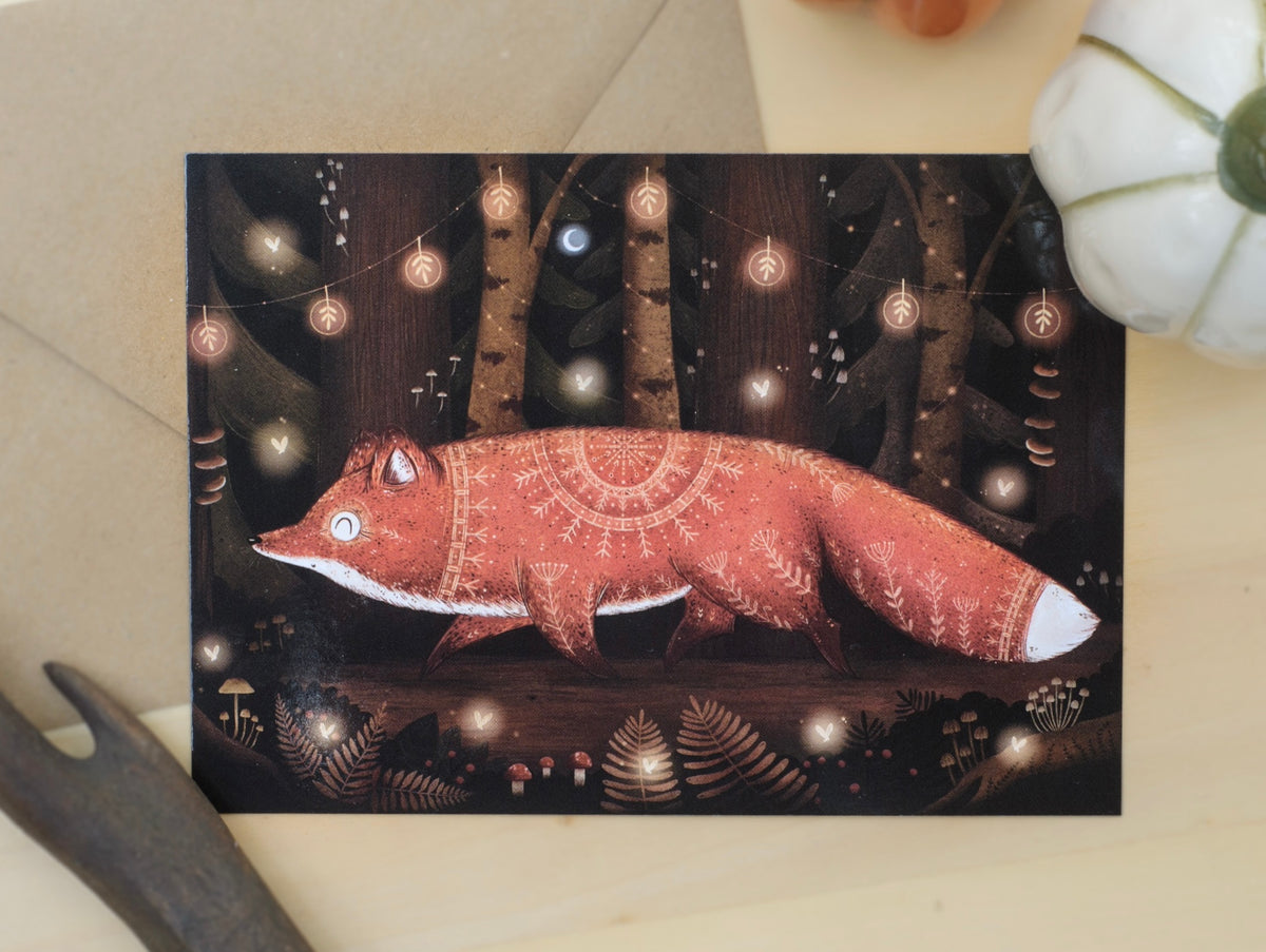 Night Fox Postcard