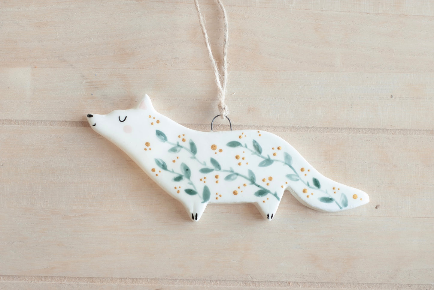 Arctic Fox - Hanging Ornament