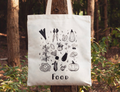 Friends / Food - Vegan Tote Bag