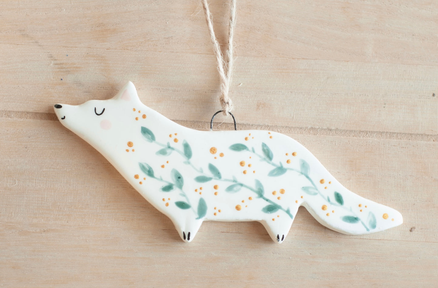 Arctic Fox - Hanging Ornament