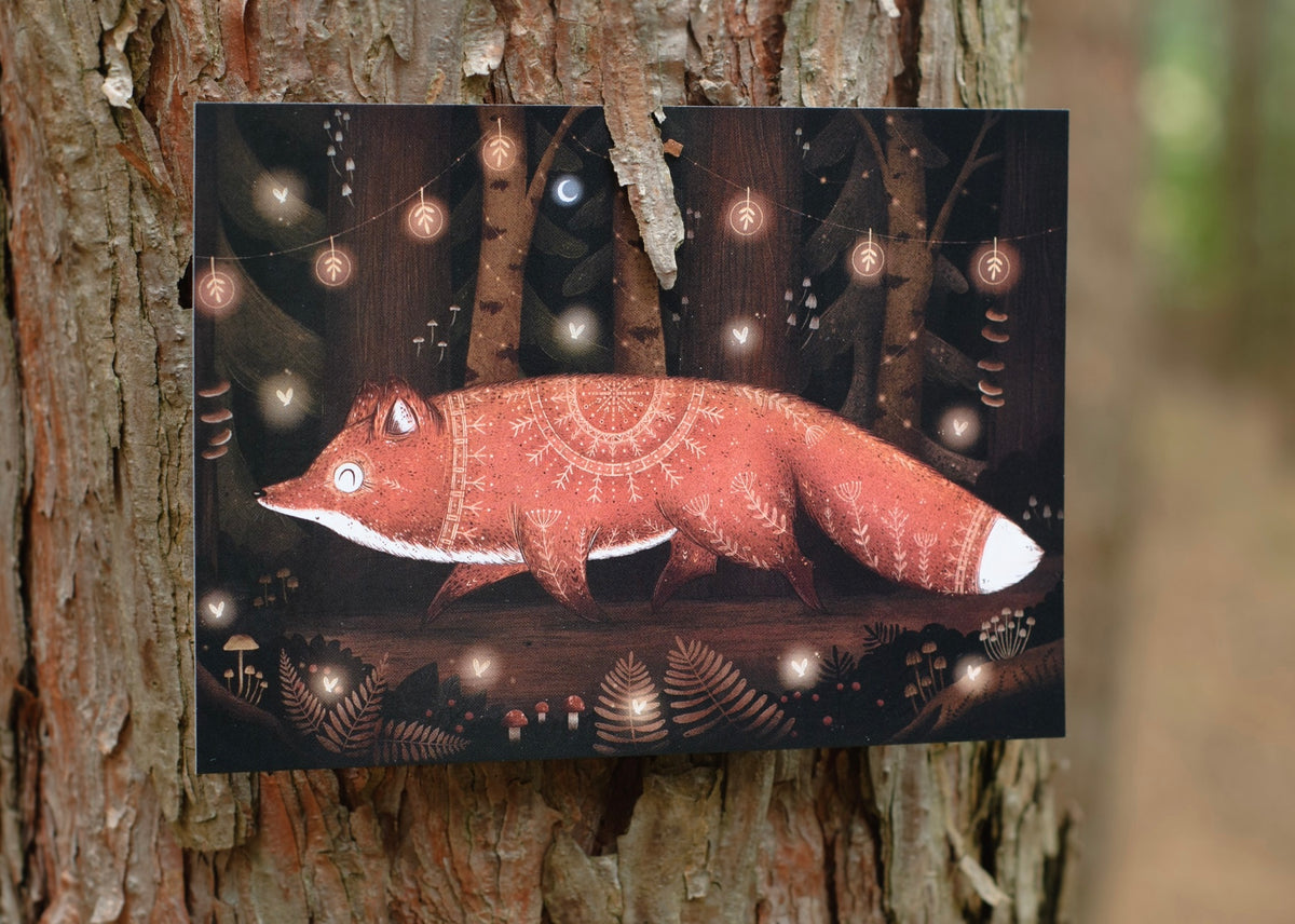 Night Fox Postcard
