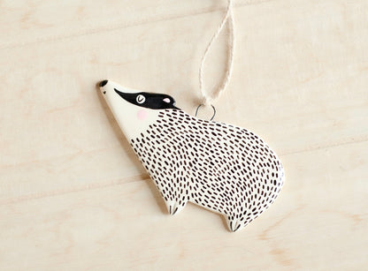 Badger - Hanging Ornament