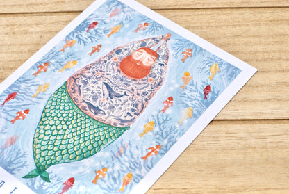 Sea Lover - Merman Postcard