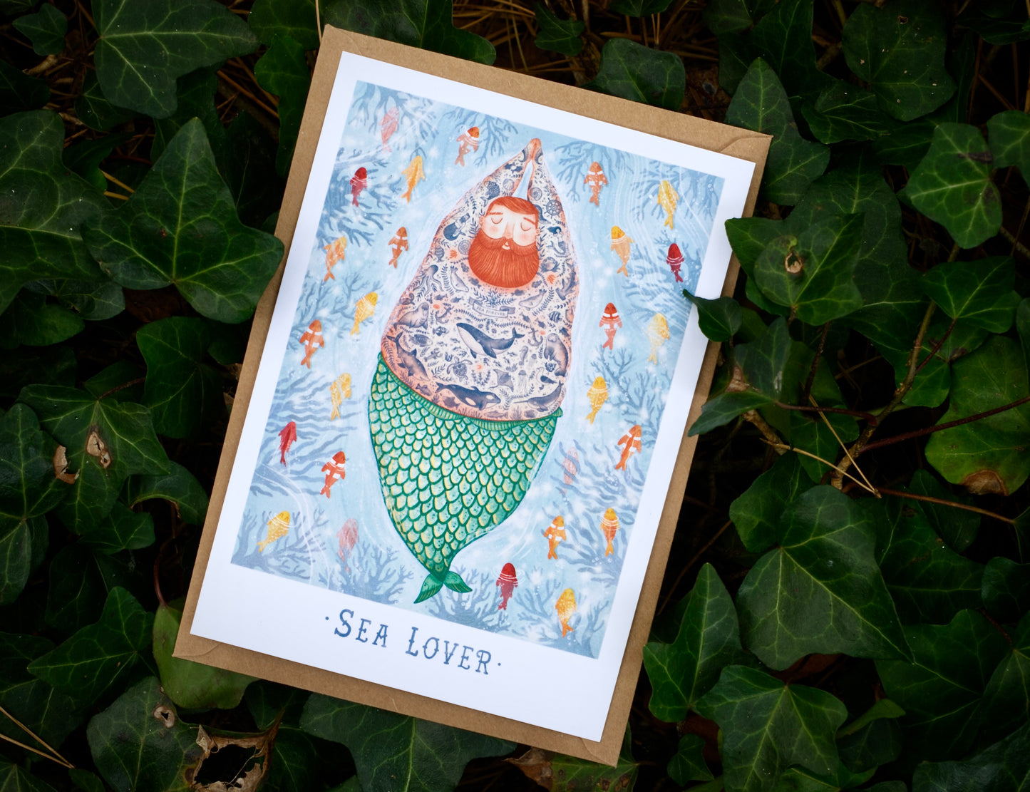 Sea Lover - Merman Postcard