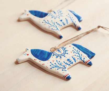 Folk Horse - Hanging Ornament