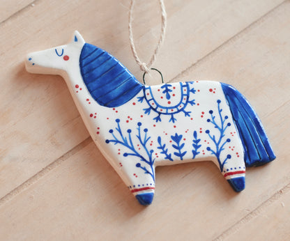 Folk Horse - Hanging Ornament