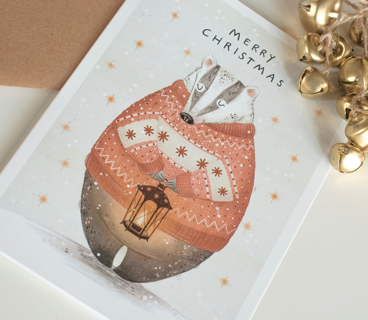 Christmas Badger Card