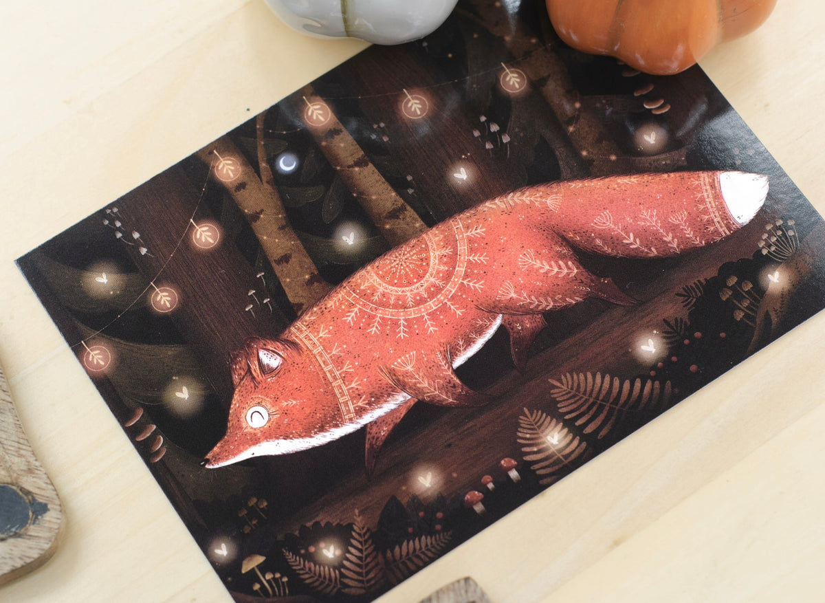 Night Fox Postcard