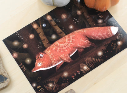 Night Fox Postcard