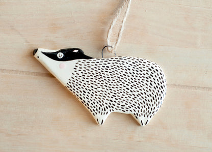 Badger - Hanging Ornament