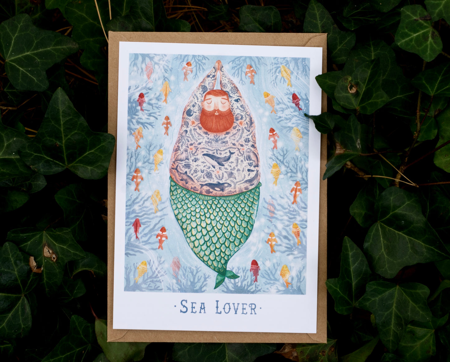 Sea Lover - Merman Postcard