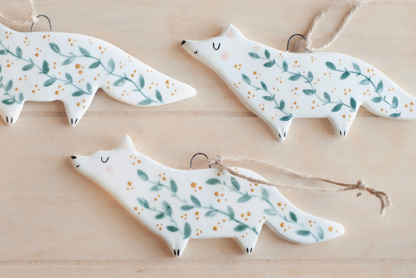 Arctic Fox - Hanging Ornament