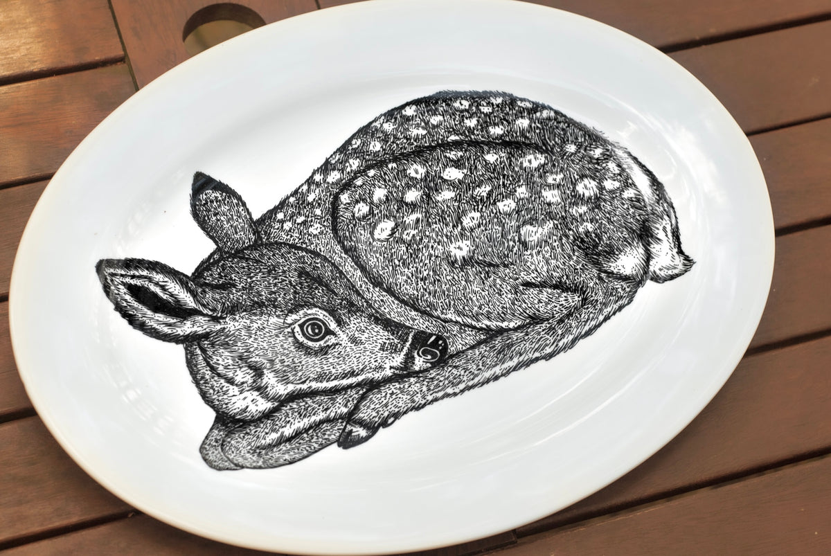 Fawn Oval Plate