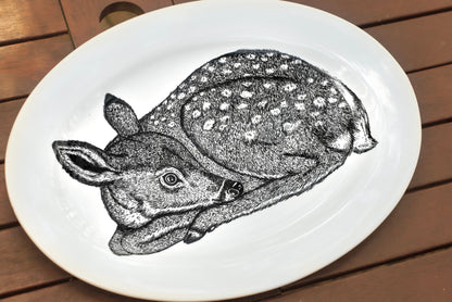Fawn Oval Plate