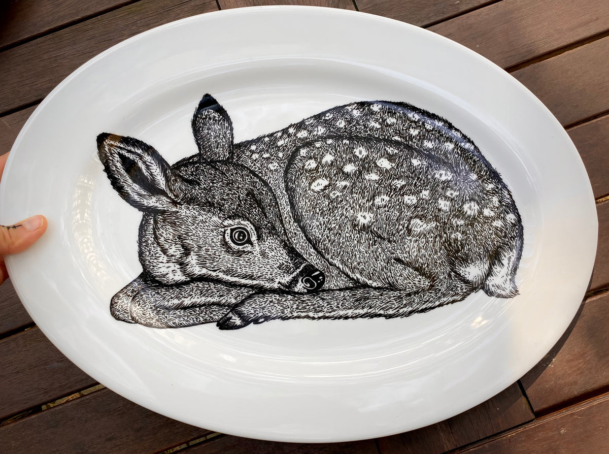 Fawn Oval Plate