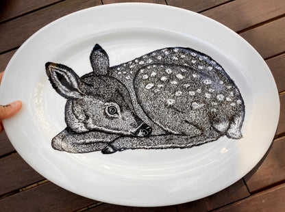 Fawn Oval Plate