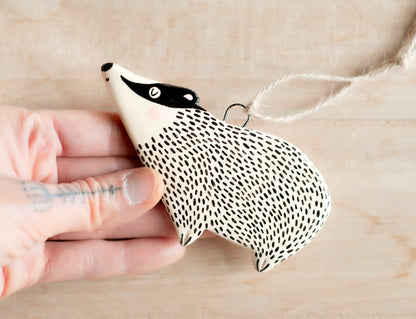 Badger - Hanging Ornament