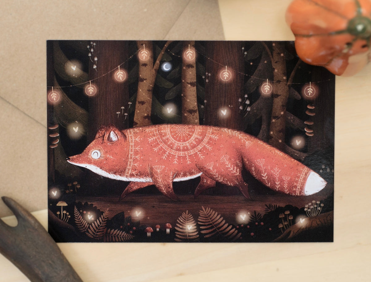 Night Fox Postcard