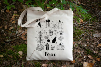 Friends / Food - Vegan Tote Bag